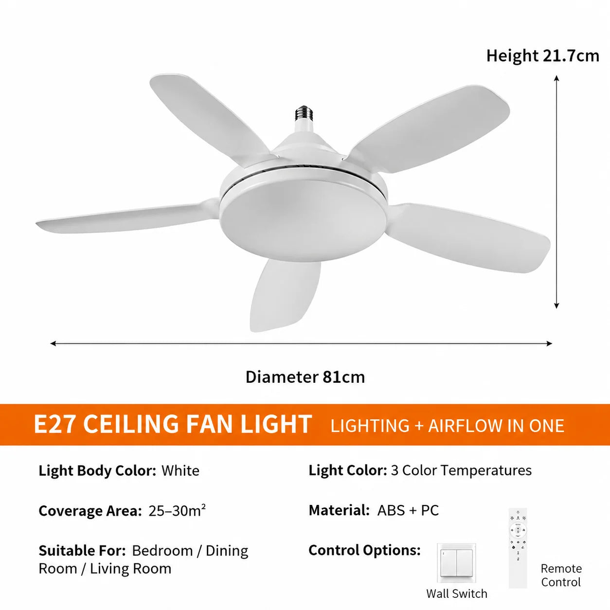 32inch Modern LED 60W Low Floor DC Motor 35W Ceiling Fans With Remote Control Simple Ceiling Fan With Light Home Fan 110-220V