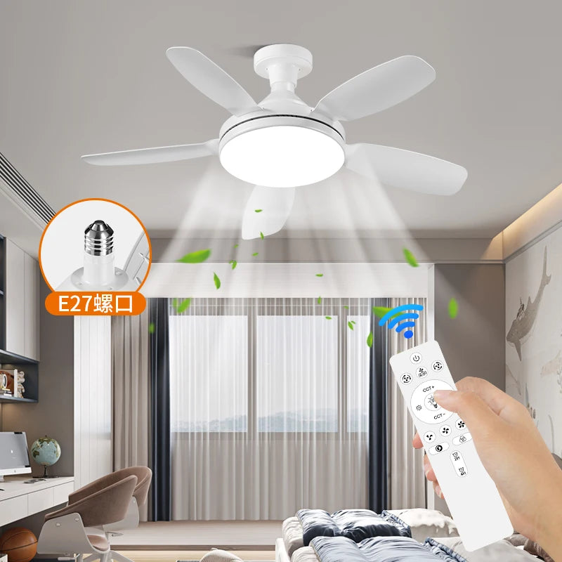 32inch Modern LED 60W Low Floor DC Motor 35W Ceiling Fans With Remote Control Simple Ceiling Fan With Light Home Fan 110-220V